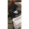 Image 3 : BLACK FLOOR FAN AND WHITE ROLLING ORGANIZER