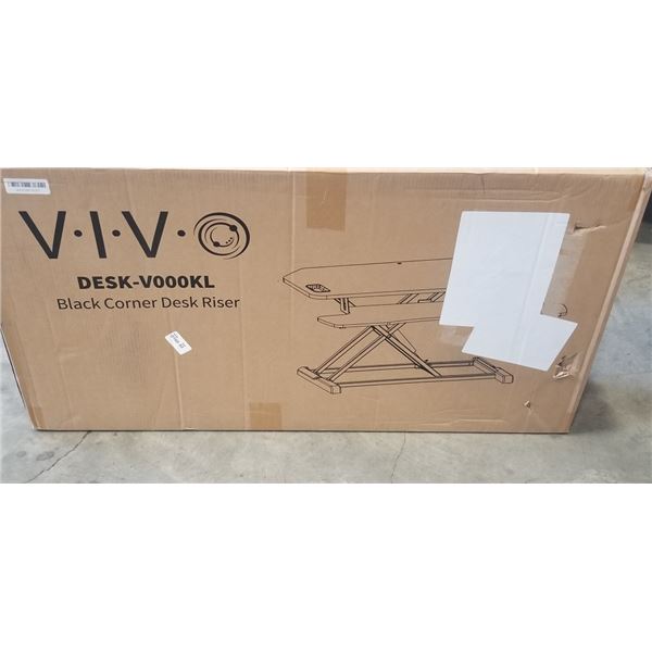 VIVO BLACK CORNER DESK RISER