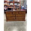 Image 3 : DARK FINISH 7 DRAWER DRESSER AND MIRROR