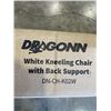 Image 2 : DRAGONN WHITE KNEELING CHAIR WITH BACK SUPPORT