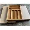 Image 1 : 2 NEW BAMBOO EXPANDABLE CUTLERY ORGANIZER DRAWER SETS