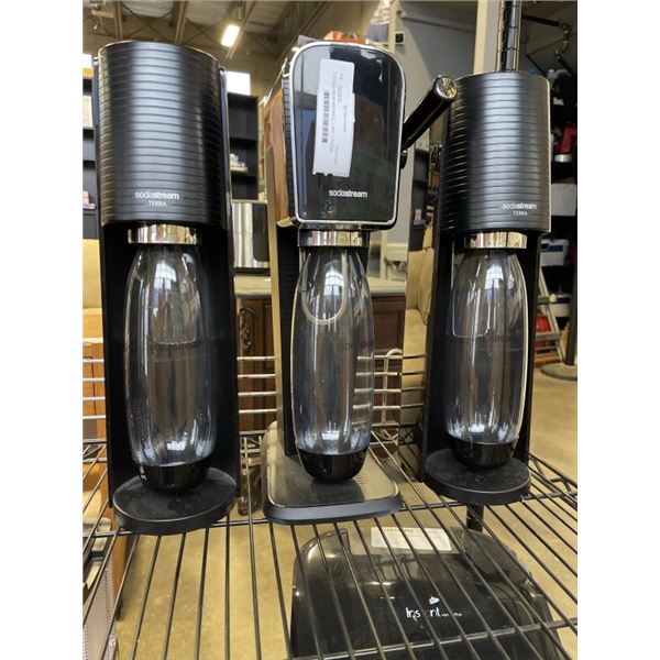 3 AS NEW SODASTREAM MACHINES, 2 ART, 1 TERRA - TESTED WORKING, TOTAL RETAIL $359
