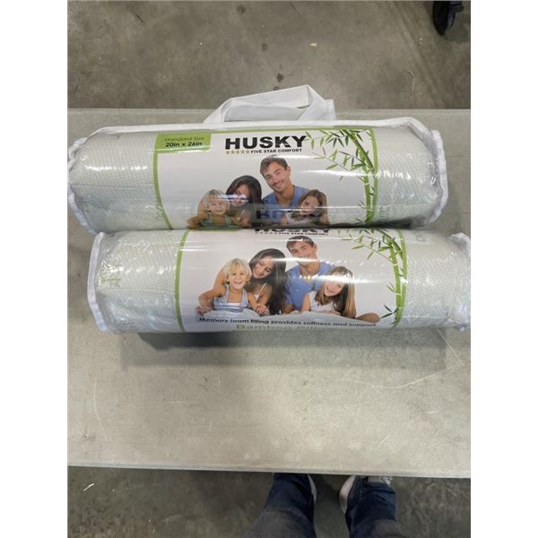 BRAND SET OF BAMBOO MEMORY FOAM PILLOWS, RETAIL $59 EACH