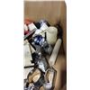 Image 3 : BOX OF STAINLESS CUTLERY, VINTAGE NAPKIN RINGS, MATCHES, ETC