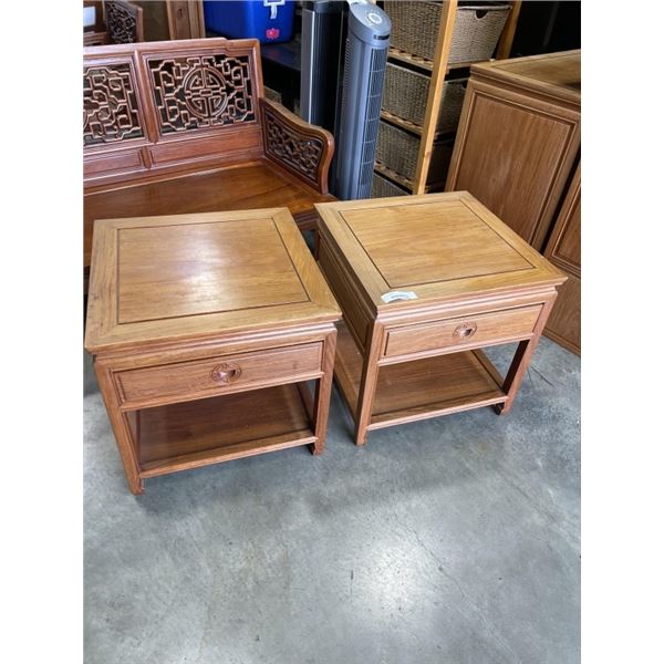 PAIR OF ROSEWOOD NIGHT STANDS