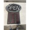 Image 1 : BUSINESS HOURS OPEN SIGN WORKING NO CORD