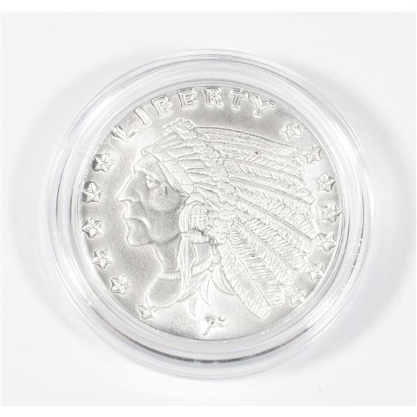 1/4 OZ INCUSE INDIAN FRACTIONAL SILVER ROUND