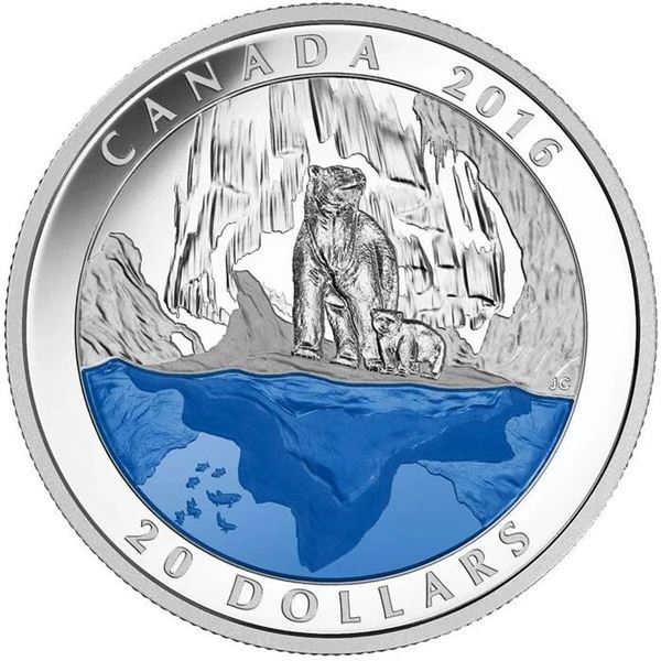 2016 $20 ICONIC CANADA: THE POLAR BEAR PURE