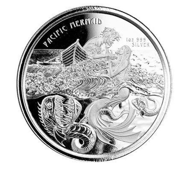 PACIFIC MERMAID 2021 $2 TALA 1 OZ PURE SILVER