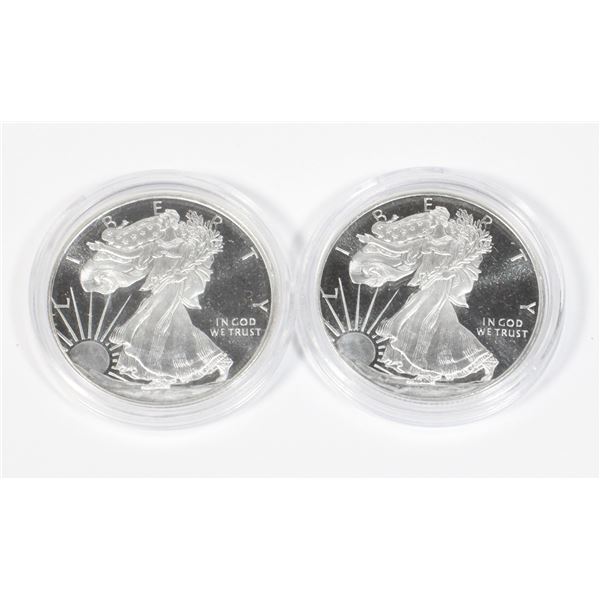 2 1/4 OZ WALKING LIBERTY FRACTIONAL SILVER ROUNDS