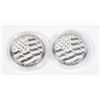 Image 1 : 2 1/4 OZ GSM EAGLE FRACTIONAL SILVER ROUNDS IN