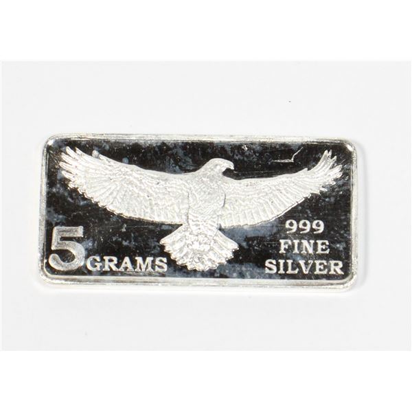 5 GRAM SILVER BAR