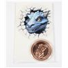 Image 1 : 1 OZ DRAGON COPPER ROUND IN CAPSULE WITH CARD