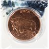 Image 2 : 1 OZ BISON COPPER ROUND IN CAPSULE WITH CARD