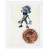 Image 1 : 1 OZ ZOMBIE COPPER ROUND IN CAPSULE WITH CARD