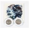 Image 1 : 2 1926 BUFFALO NICKELS- USA- NOT SILVER, WITH CARD