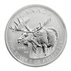 Image 1 : 1 OZ 2012 CANADIAN MOOSE SILVER COIN FOURTH OF SIX