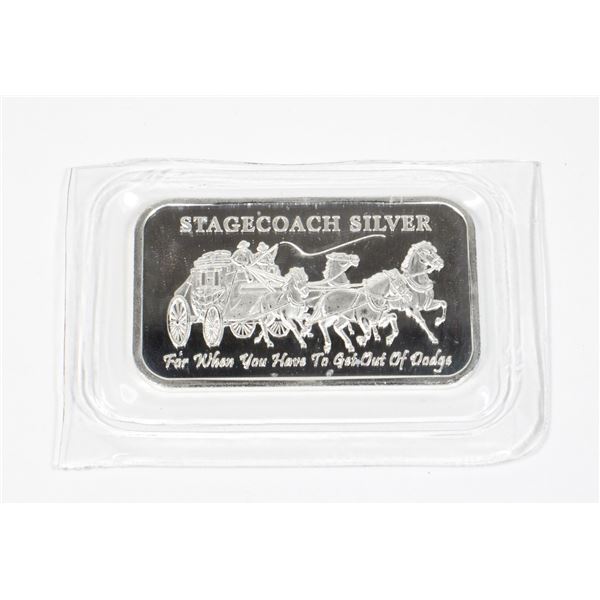 1 OZ STAGED COACH BREAKER SILVER BAR