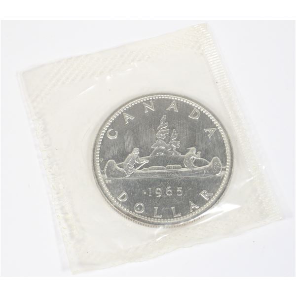 1965 CANADIAN SILVER DOLLAR PROOF LIKE CUT OUT OF