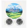 Image 1 : 2 1992 ALBERTA CANADA 25  CENT BU COMES IN
