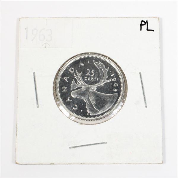 1963 CANADA 25 CENT PROOF LIKE