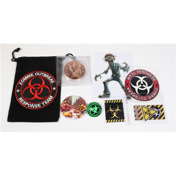 ZOMBUCKS WORLD PANDEMONIUM 1 OZ COPPER ROUND