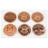 Image 2 : 6-1OZ PRESIDENTIAL COPPER ROUNDS