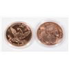 Image 2 : 2 1 OZ COPPER ROUNDS IN CAPSULES