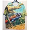 Image 1 : FISHING PRINT PLUS SIZE MENS SHORT SLEEVE T-SHIRT