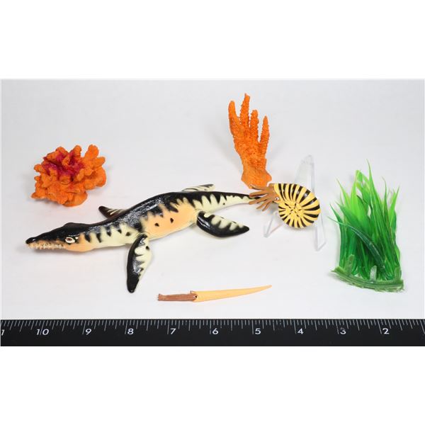 LIOPLEURODON DIORAMA WITH MED SIZE COIN EASEL