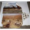 Image 1 : VIBRANT CANVAS DINOSAUR POSTER AND TWO LARGE