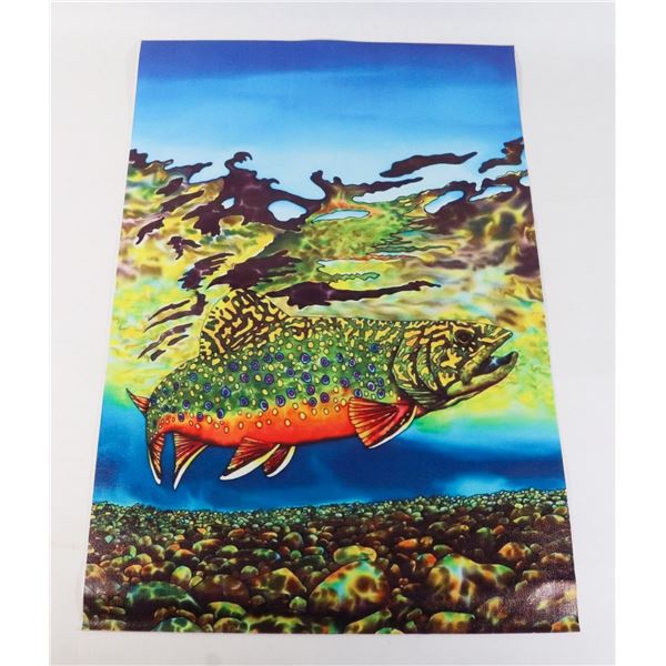 BROOK TROUT CANVAS WALL ART COMES IN PLASTIC