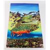 Image 1 : BROOK TROUT CANVAS WALL ART COMES IN PLASTIC