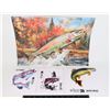 Image 1 : 3PC BUMPER STICKERS, 5.7"X 5" BROWN TROUT,