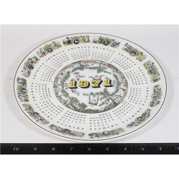 VINTAGE 1971 ZODIAC PLATE