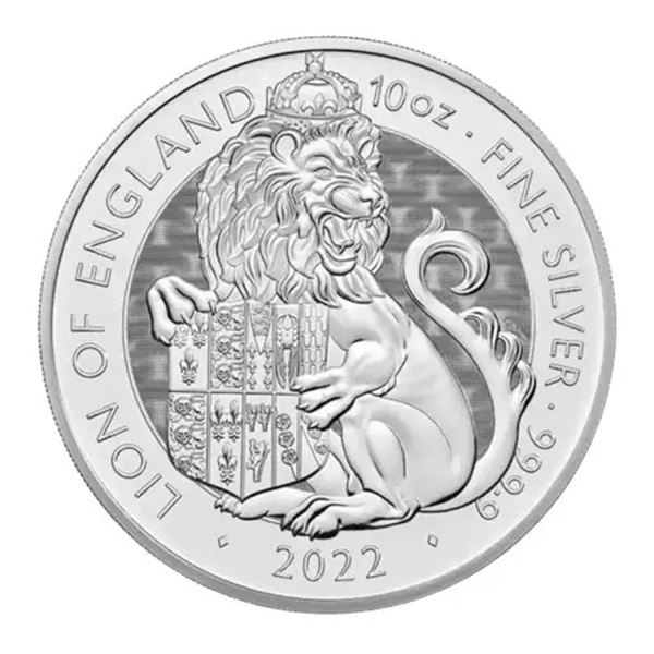 2022 QUEENS BEAST 10-OZ FINE SILVER LION OF ENGLAND