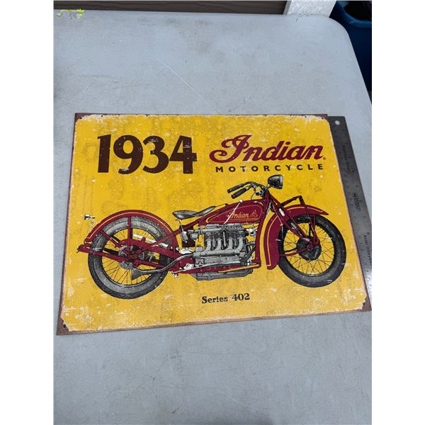 Indian motorcycle tin sign