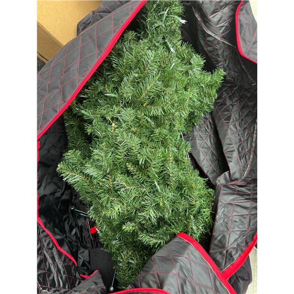 Pre-lit Christmas tree with bag