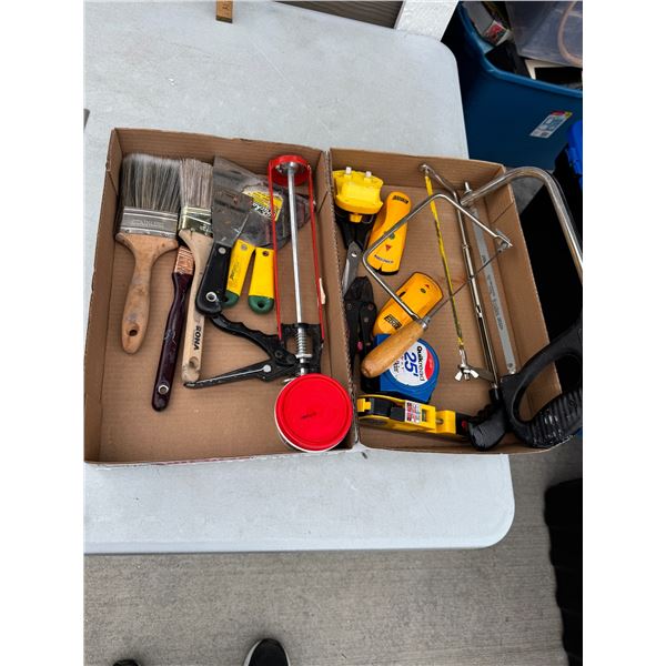 Painting tools stud, finders, laser, level, saws, etc.