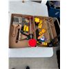 Image 1 : Painting tools stud, finders, laser, level, saws, etc.