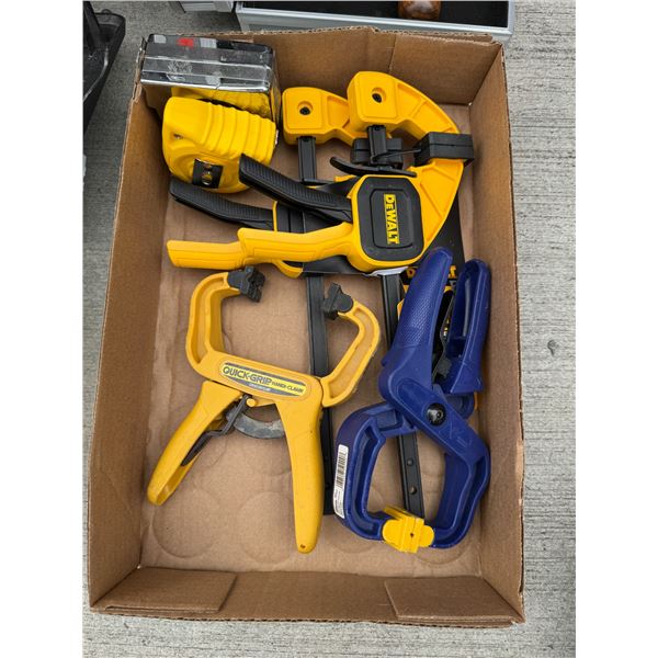 Clamps and tape measure measures