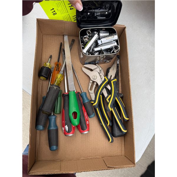 Assorted tools and sockets
