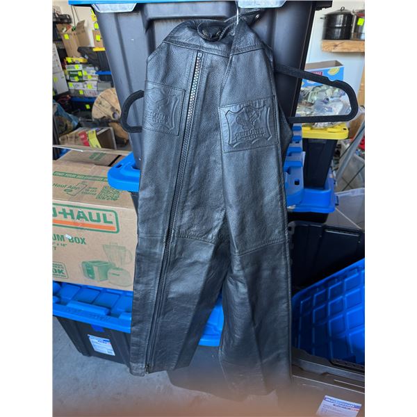 Extra small, genuine, leather chaps