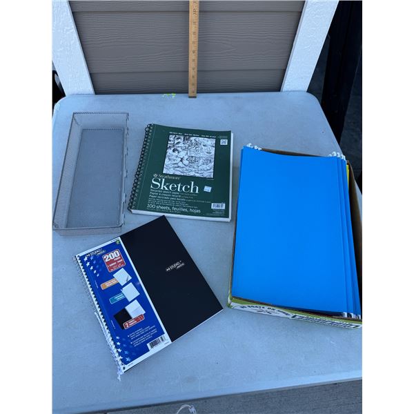 Sketchbooks and hanging folders