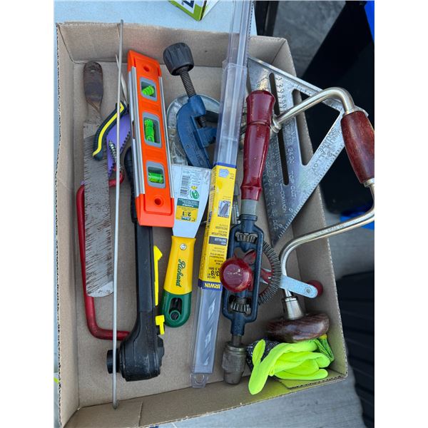 Assorted tools wood bit, etc.