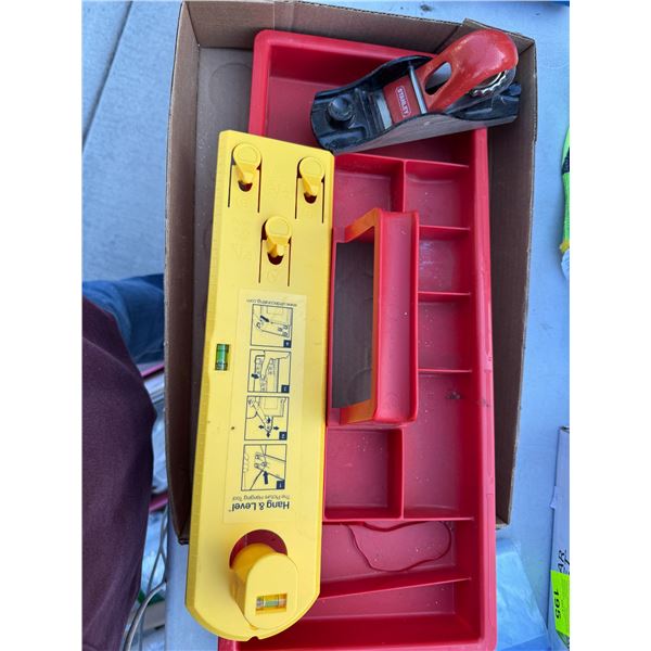 Hang and level items, Stanley plane, etc.