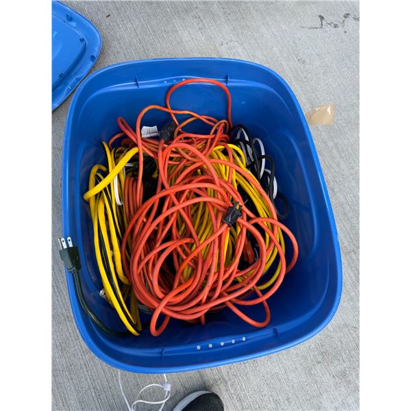 Extension cords with Bin and lid