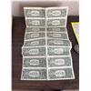 Image 2 : Uncut United States of America 1995 series 1 dollar bills