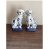 Image 2 : Pair of Staffordshire porcelain blue dogs Weiss, Scully &scully  Wong Lee 8" tall