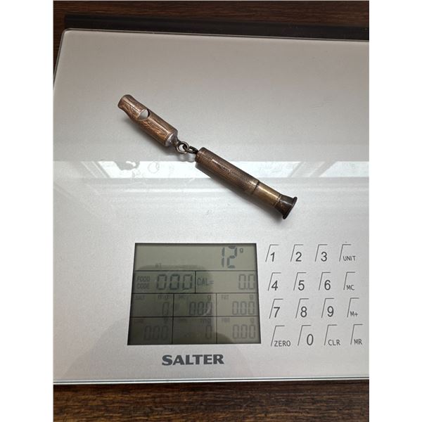 Sterling cigarette holder and whistle